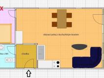 Pronájem bytu 2+kk, Hradec Králové - Nový Hradec Králové, Pod Zámečkem, 50 m2