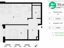 Pronájem bytu 2+kk, Olomouc - Slavonín, Loudova, Loudova, Olomouc - Povel, 57 m2