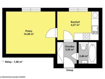 Pronájem bytu 1+1, Chvaletice, Obránců míru, 30 m2