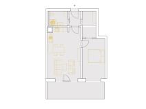 Pronájem bytu 2+kk, České Budějovice, K. Šatala, 54 m2