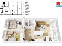 Prodej bytu 3+1, Praha - Bohnice, Poznaňská, 69 m2