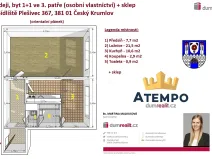 Prodej bytu 1+1, Český Krumlov - Plešivec, Sídliště Plešivec, 43 m2