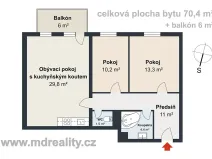 Pronájem bytu 3+kk, Jihlava, Slovenská, 76 m2