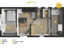 Pronájem bytu 1+1, Opava, Hviezdoslavova, 40 m2