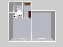 Pronájem bytu 1+1, Bílina, Sídliště U Nového nádraží, 36 m2