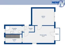 Pronájem bytu 2+1, České Budějovice, Roudenská, 54 m2