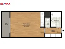 Pronájem bytu 1+kk, Ostrava - Zábřeh, Čujkovova, 30 m2