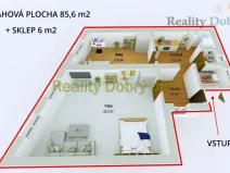 Prodej bytu 2+1, Opava, Dolní náměstí, 85 m2