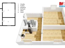 Pronájem bytu 2+1, Beroun - Beroun-Město, Švermova, 53 m2