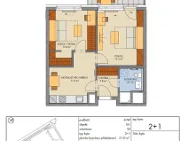 Prodej bytu 2+1, Praha - Hlubočepy, Baarové, 51 m2