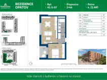 Pronájem bytu 2+kk, Praha - Chodov, Líbalova, 43 m2