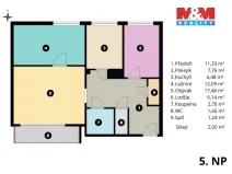 Prodej bytu 3+1, Brno - Starý Lískovec, Dunajská, 66 m2