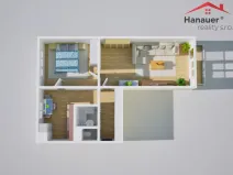 Prodej bytu 2+1, Ústí nad Labem - Bukov, Dukelských hrdinů, 52 m2