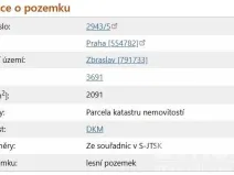 Prodej lesa, Praha, 2166 m2