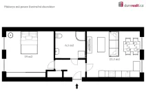 Pronájem bytu 2+kk, České Budějovice - České Budějovice 3, Klavíkova, 51 m2