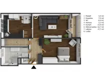 Prodej bytu 2+1, Kladno - Kročehlavy, Kosmonautů, 68 m2