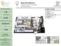 Prodej bytu 2+kk, Skorkov - Otradovice, 45 m2