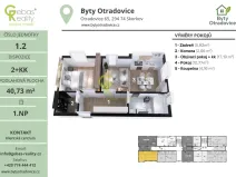 Prodej bytu 2+kk, Skorkov - Otradovice, 42 m2