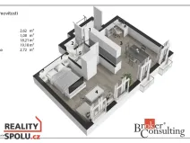 Prodej bytu 2+kk, Poděbrady - Poděbrady III, náměstí 5. května, 44 m2