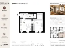 Prodej bytu 2+kk, Praha - Smíchov, Grafická, 16 m2