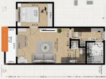 Pronájem bytu 2+kk, Olomouc - Neředín, gen. Píky, 37 m2