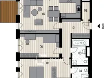 Prodej bytu 3+kk, Praha - Hrdlořezy, Mezitraťová, 94 m2