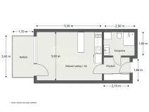 Pronájem bytu 1+kk, Praha - Stodůlky, Holýšovská, 12052 m2