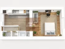 Pronájem bytu 1+1, Brno - Královo Pole, Bulharská, 40 m2