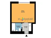 Pronájem bytu 1+kk, Brno, Sokolská, 25 m2