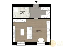 Pronájem bytu 1+kk, Tábor, Kpt. Jaroše, 33 m2