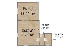 Pronájem bytu 2+kk, Železná Ruda - Špičák, 42 m2