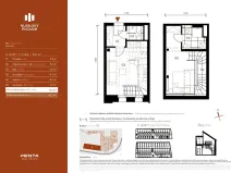 Pronájem bytu 2+kk, Praha - Nusle, Vrtbova, 43 m2