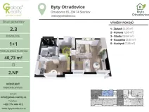 Prodej bytu 1+1, Skorkov - Otradovice, 43 m2