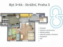 Prodej bytu 3+kk, Praha - Žižkov, Strážní, 72 m2