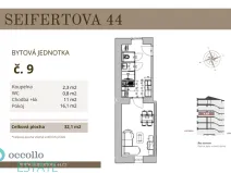 Prodej bytu 1+kk, Praha, Seifertova, 32 m2