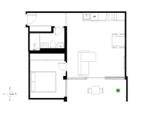 Prodej bytu 2+kk, Praha - Žižkov, Biskupcova, 47 m2