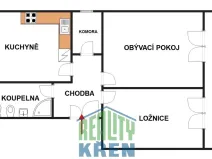 Pronájem bytu 2+1, Roztoky, Tyršovo nám., 65 m2