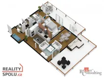 Pronájem bytu 3+kk, Praha - Řeporyje, Wiesenthalova, 76 m2