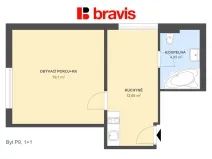 Pronájem bytu 2+kk, Popůvky, Chaloupky, 36 m2