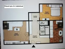 Pronájem bytu 2+1, Liberec - Liberec XII-Staré Pavlovice, Jabloňová, 56 m2