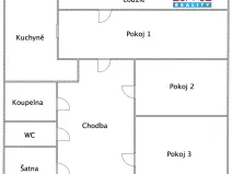 Prodej bytu 3+1, Brno - Bohunice, Uzbecká, 68 m2