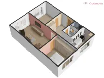 Pronájem bytu 3+1, Zlín - Malenovice, Mlýnská, 68 m2