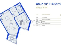 Pronájem bytu 2+kk, Praha, Ramonova, 67 m2