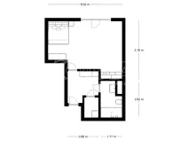 Pronájem bytu 1+kk, Praha - Karlín, U Mlýnského kanálu, 36 m2