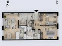 Pronájem bytu 3+kk, Praha - Smíchov, U Dívčích hradů, 93 m2