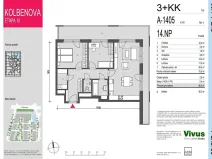 Prodej bytu 3+kk, Praha - Vysočany, Smržových, 80 m2