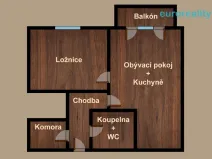 Pronájem bytu 2+kk, Praha, Toufarova, 53 m2