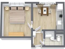 Pronájem bytu 1+1, Žatec, Družstevní, 36 m2