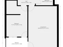 Pronájem bytu 2+kk, Praha, Jankovcova, 55 m2