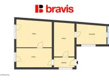 Pronájem bytu 3+1, Brno - Bosonohy, Bosonožské náměstí, 56 m2